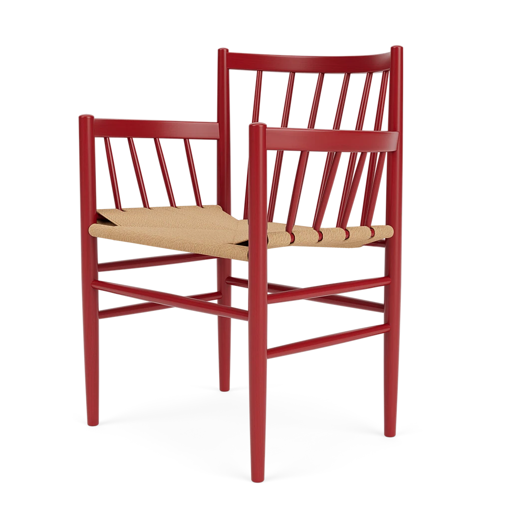 J81 - Chair - Beech - Ruby Red J81 - Chair - Beech - Ruby Red